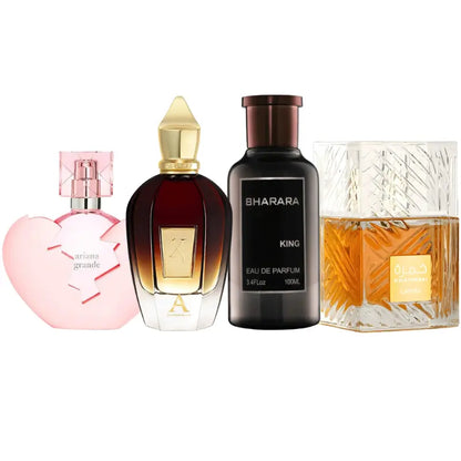 Set de 4 parfumuri | Thank u Next, King, Alexandria 2, Khamrah